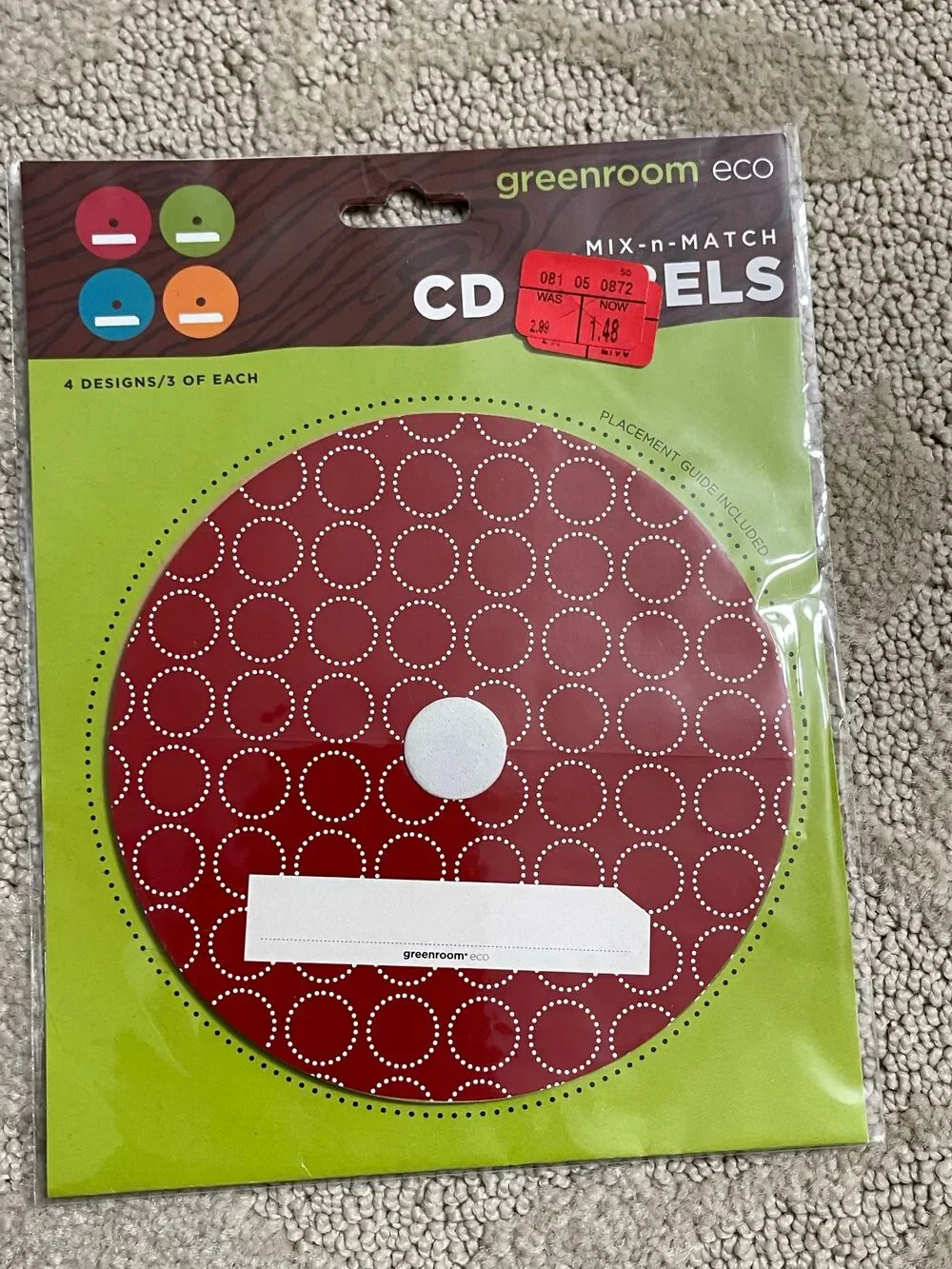 🎀 Green Room Eco Mix and Match CD Peels Stickers